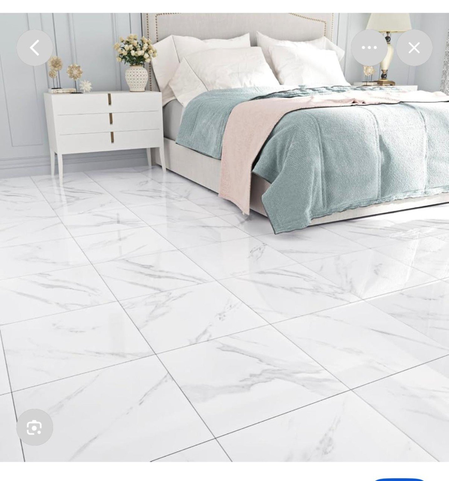 Marble-Look Ceramic Flooring
